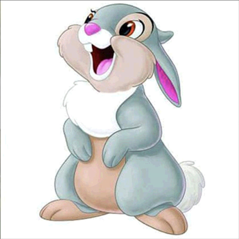 Funny Cartoon Rabbit  | Full Round Diamond Painting Kits