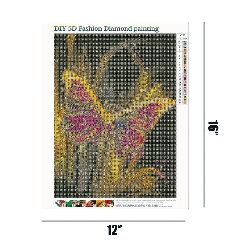 Glowing Butterfly  | Full Round Diamond Painting Kits