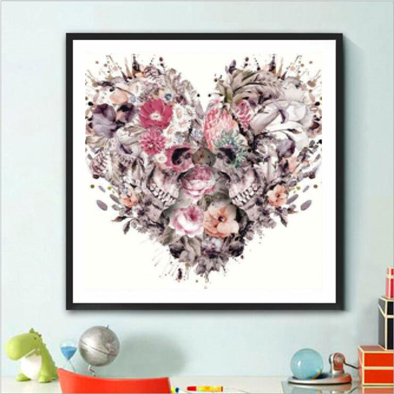 Love Formed By Flowers  | Full Round Diamond Painting Kits