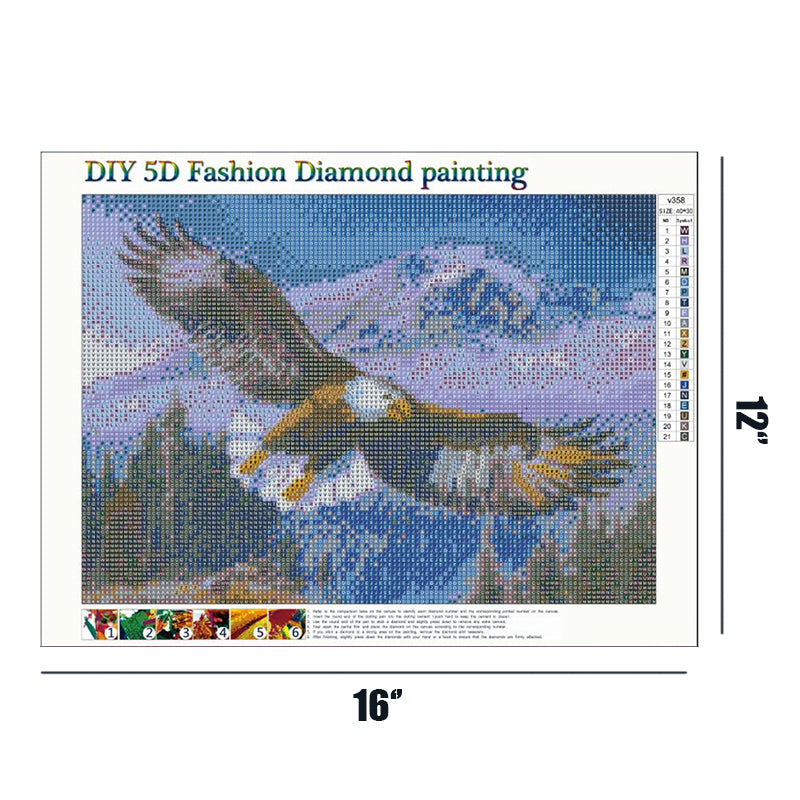 Aigle volant | Kits complets de peinture au diamant rond