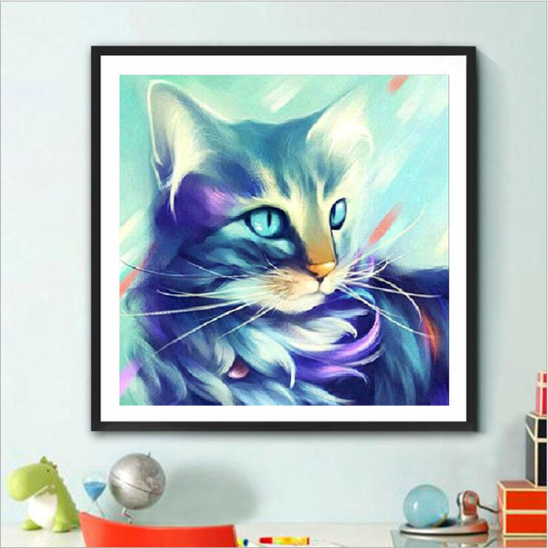 Cartoon Cat  | Full Round Diamond Painting Kits