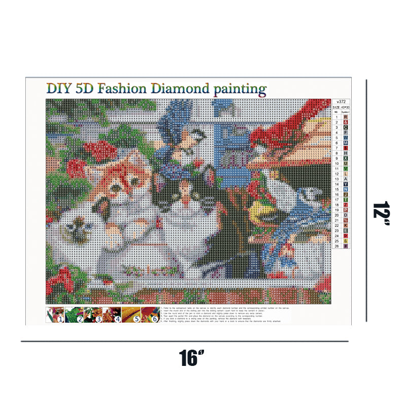 Cats  | Full Round Diamond Painting Kits
