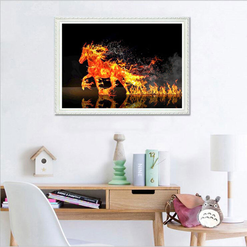 Running Fire Dragon  | Full Round Diamond Painting Kits