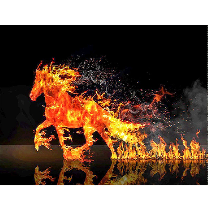 Running Fire Dragon  | Full Round Diamond Painting Kits