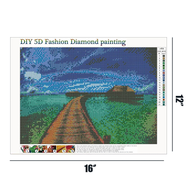 Chalet In The Sea  | Full Round Diamond Painting Kits