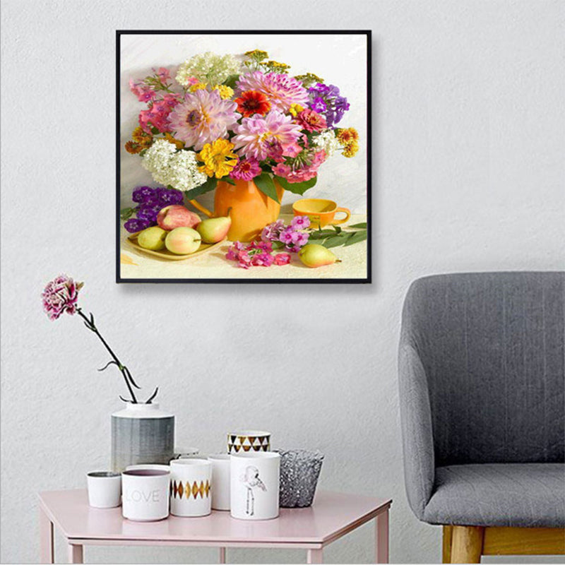 Colorful Flowers  | Full Round Diamond Painting Kits
