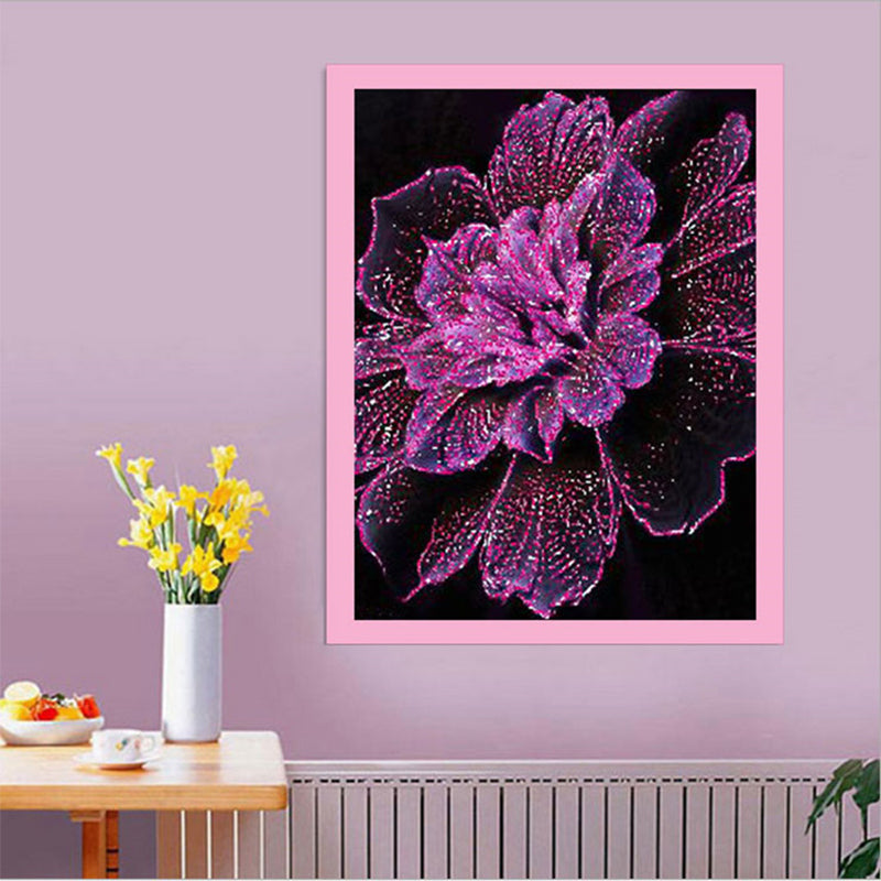 Purple Fantasy Flower  | Full Round Diamond Painting Kits