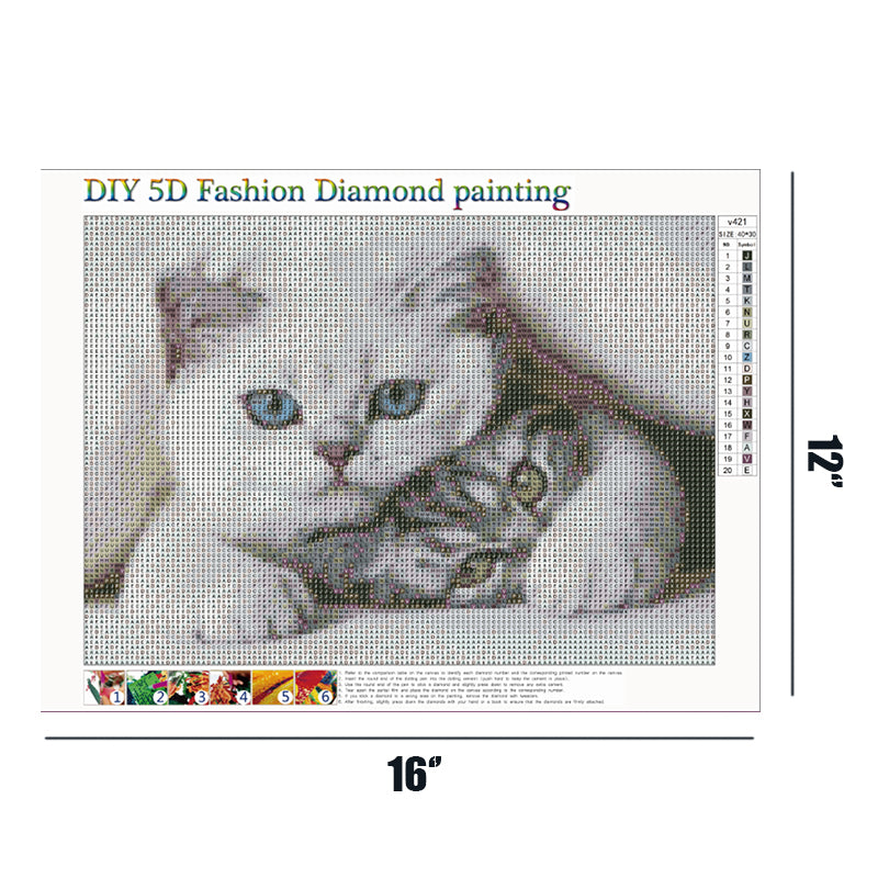 Cat Family  | Full Round Diamond Painting Kits