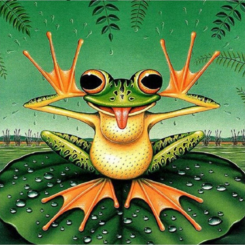 Smiley Frog  | Full Round Diamond Painting Kits
