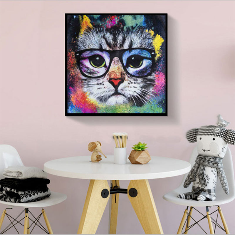 Colorful Cat  | Full Round Diamond Painting Kits