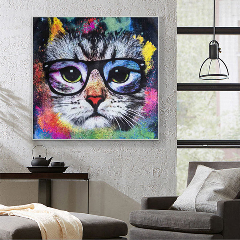 Colorful Cat  | Full Round Diamond Painting Kits