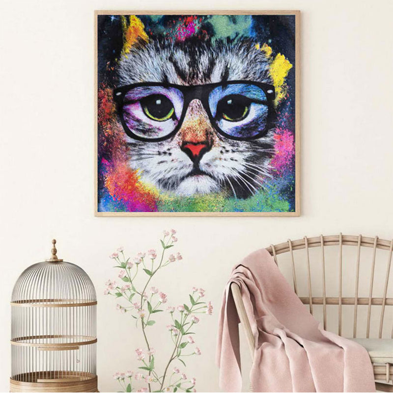 Colorful Cat  | Full Round Diamond Painting Kits