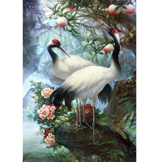 White Crane  | Full Round Diamond Painting Kits