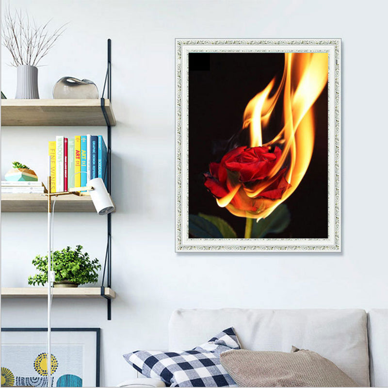Burning Rose  | Full Round Diamond Painting Kits