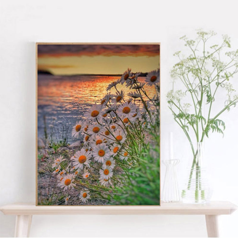 Small Flower By The Lake  | Full Round Diamond Painting Kits
