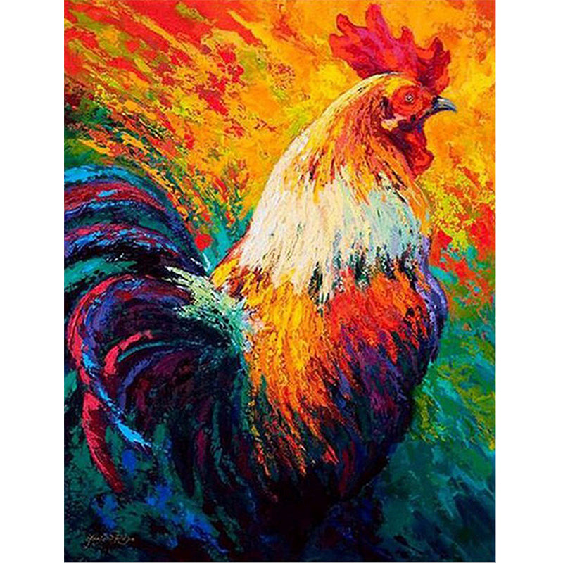 Colorful Chicken  | Full Round Diamond Painting Kits