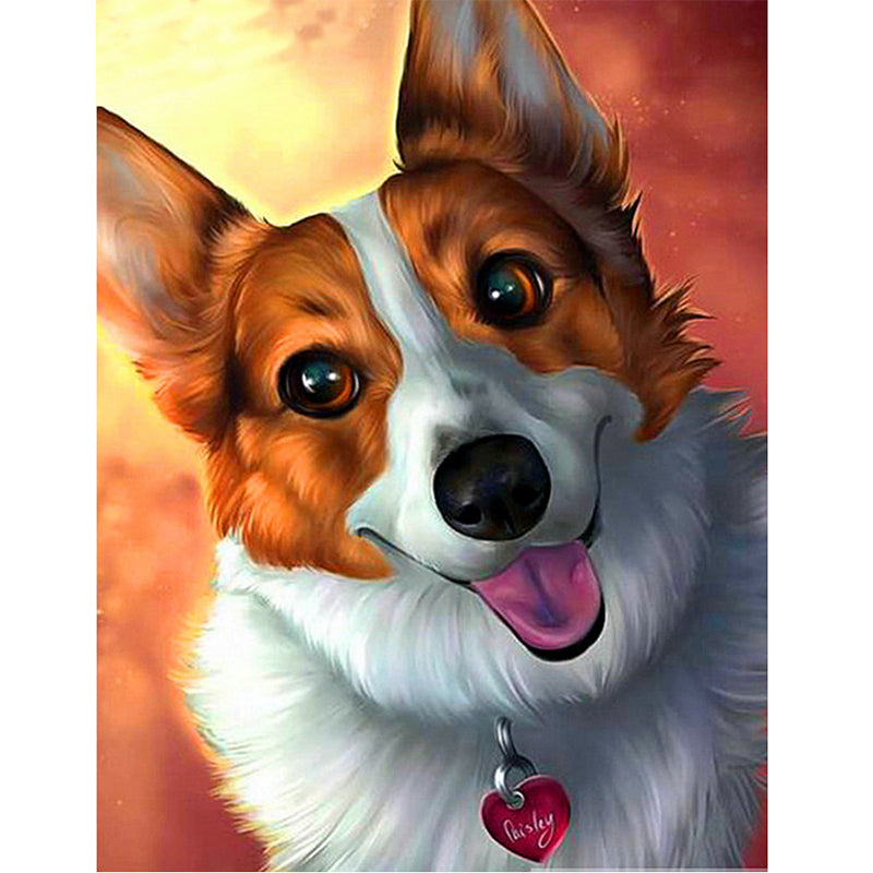 Cute Dog  | Full Round Diamond Painting Kits