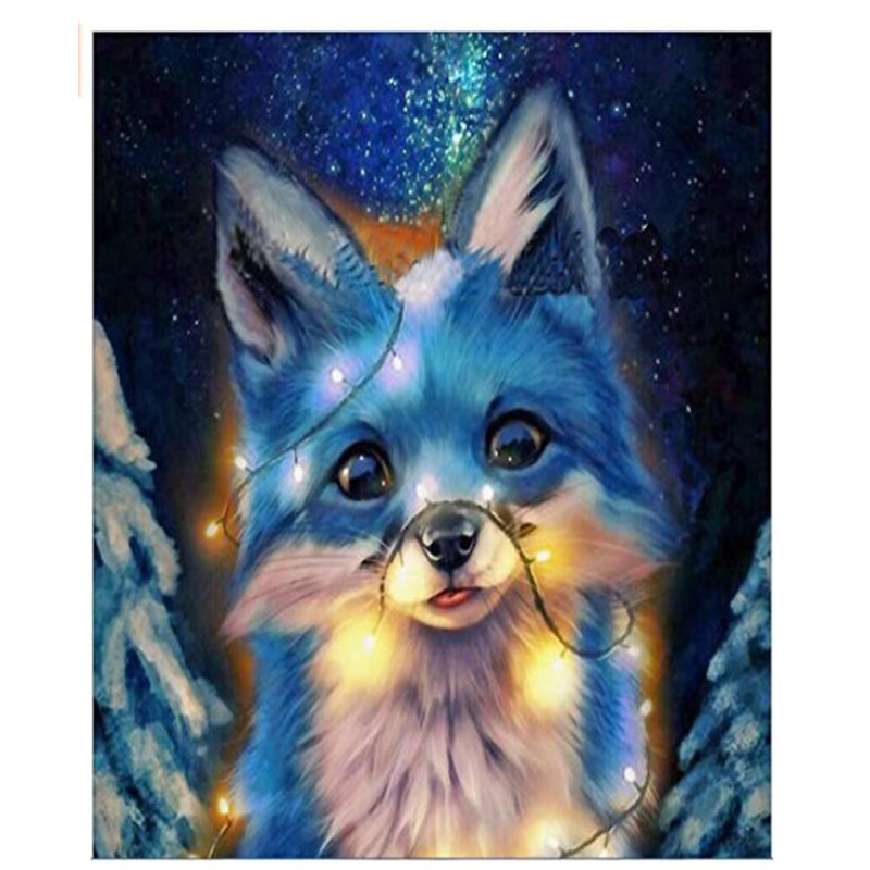 Blue Fox  | Full Round Diamond Painting Kits