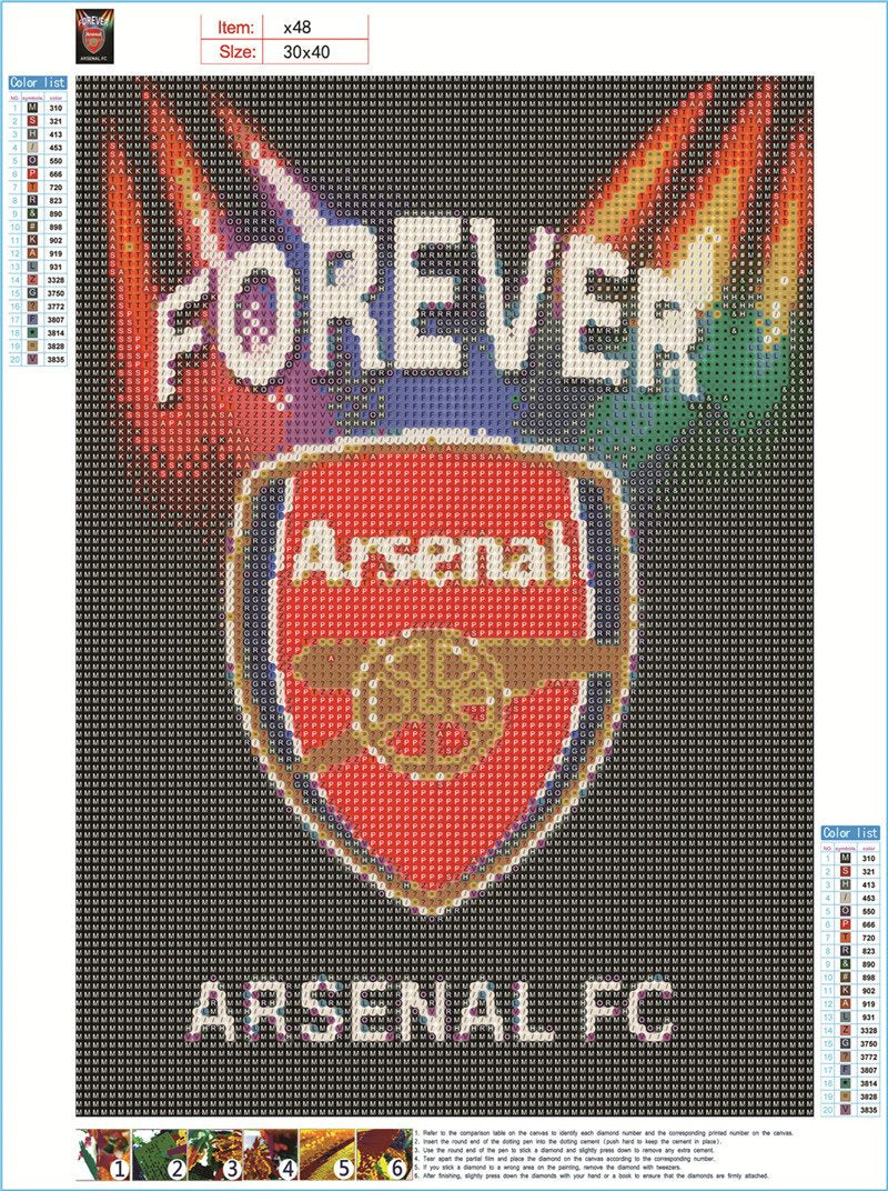 Arsenal | Full Round Diamond Painting Kits