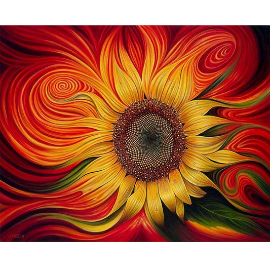 Sonnenblume | Vollständige runde Diamant-Malkits 